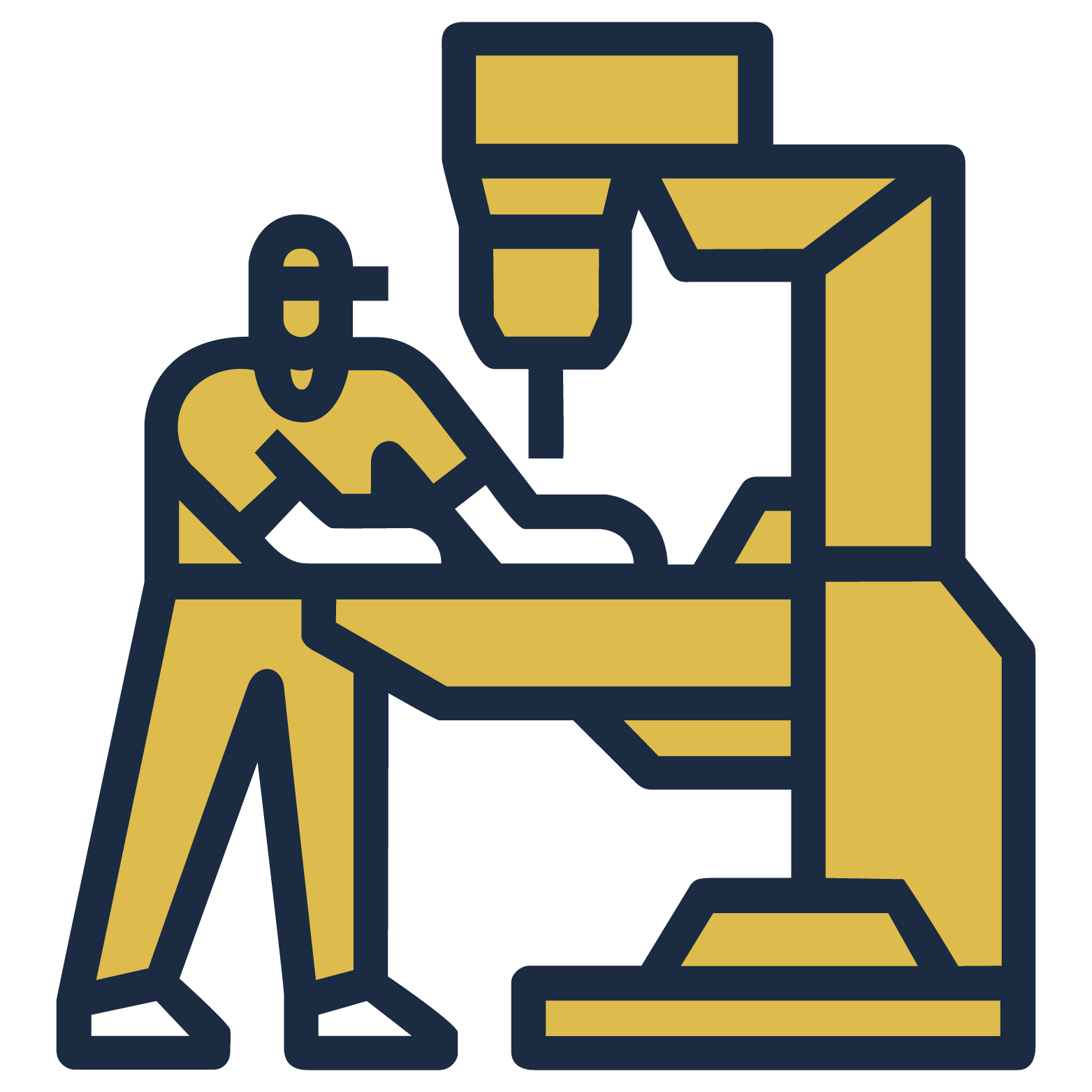 Custom sign fabrication and manufacturing icon